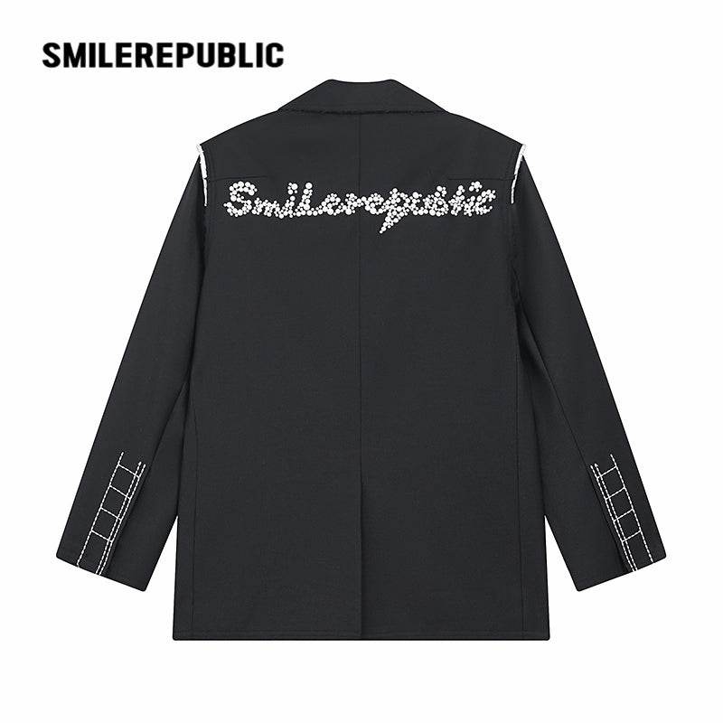 Loose Suit With Raw Edge - SMILEREPUBLIC