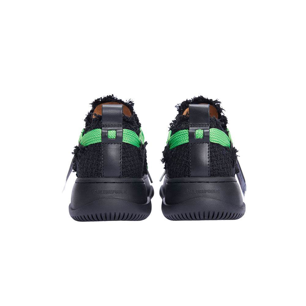 Black Cross Jacquard Low Top SB Sneaker - SMILEREPUBLIC