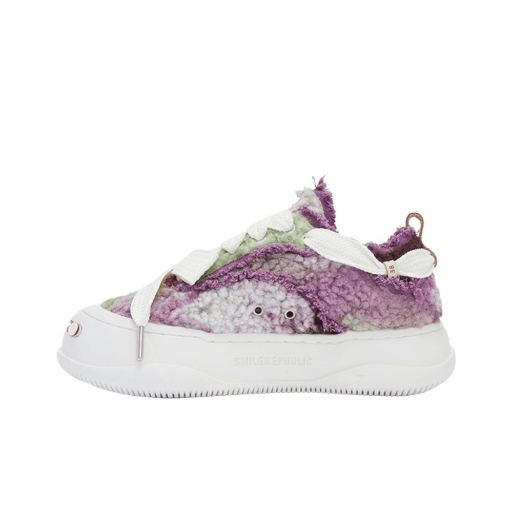 Purple Green Woolen Low Top SB Sneaker