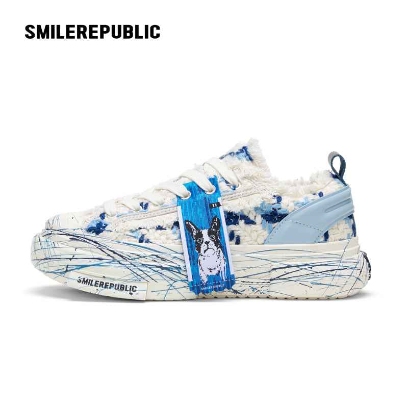 Inception 70s Splash Ink Blue Tweed