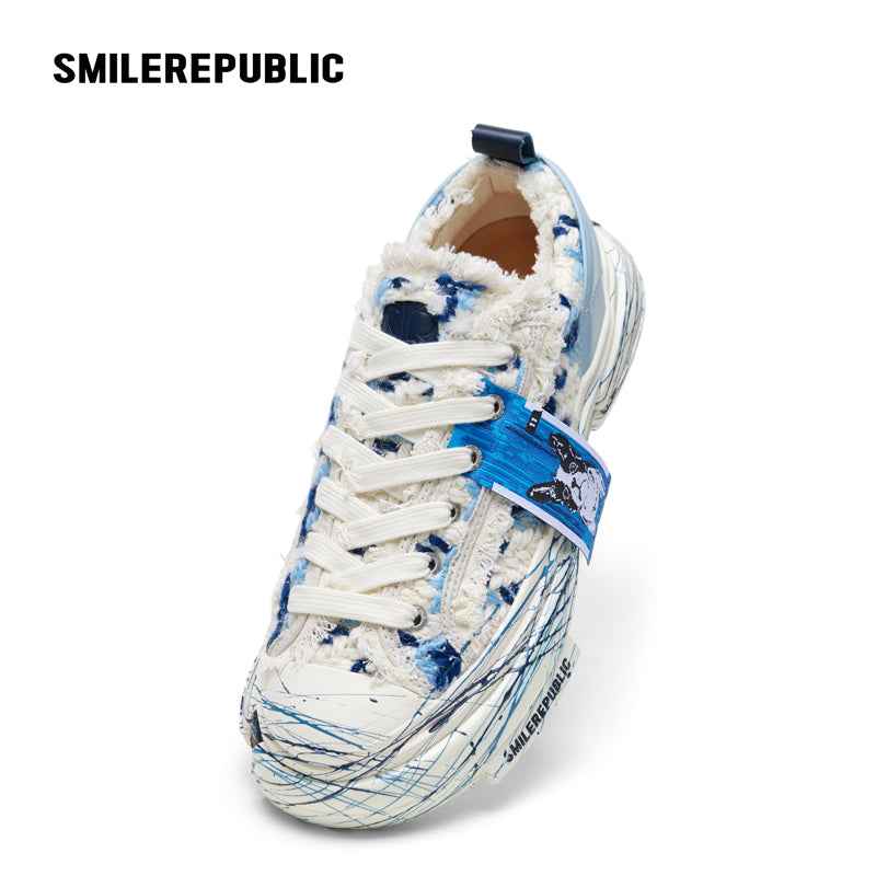 Inception 70s Splash Ink Blue Tweed