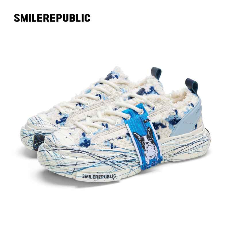 Inception 70s Splash Ink Blue Tweed