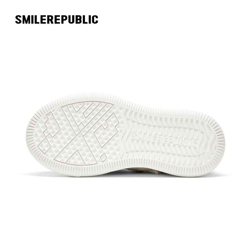 Volcano Ash Polished Leather Canvas Shoes