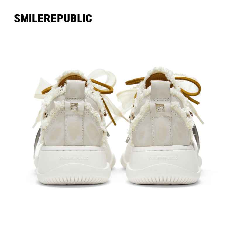 Volcano Ash Polished Leather Canvas Shoes