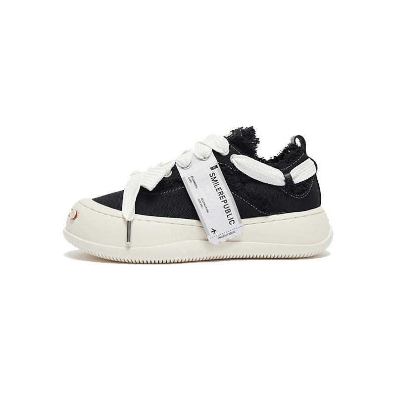 Black Coarse Canvas SB Sneaker - SMILEREPUBLIC