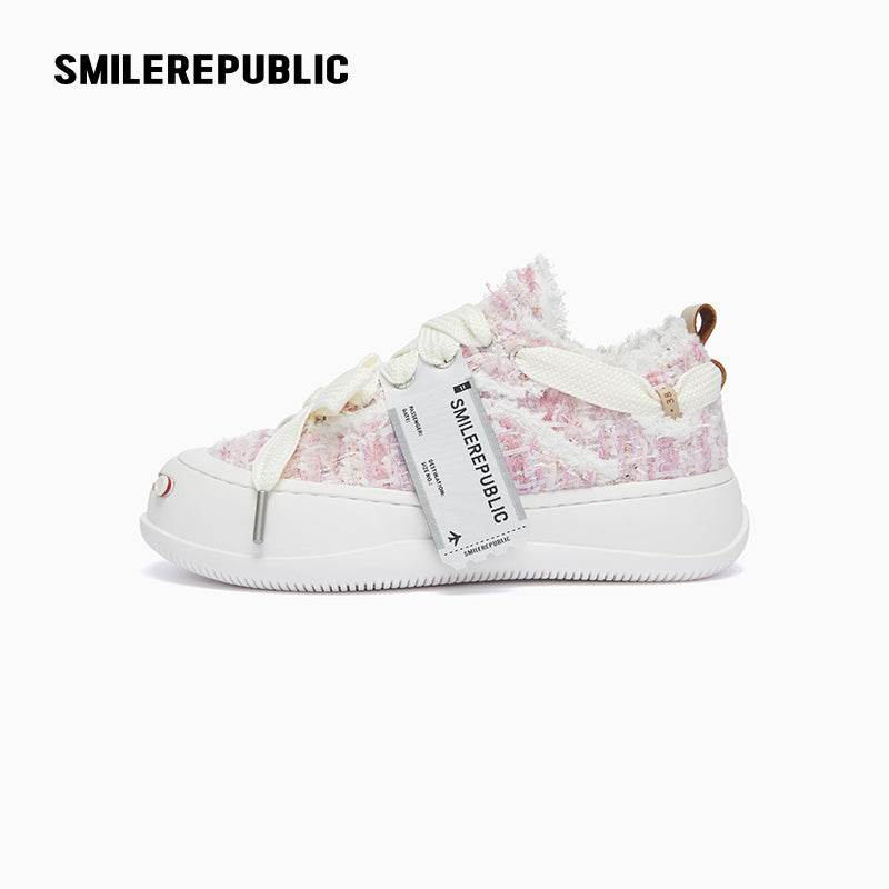 Streamer Pink Tweed Low Top SB Sneaker - SMILEREPUBLIC