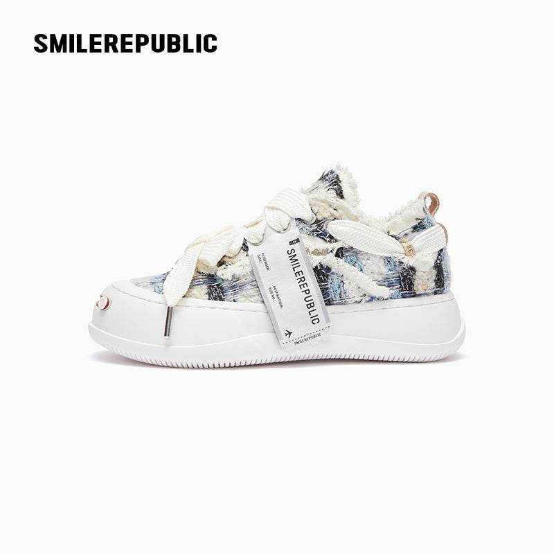 Blue Black Woolen Low Top SB Sneaker - SMILEREPUBLIC