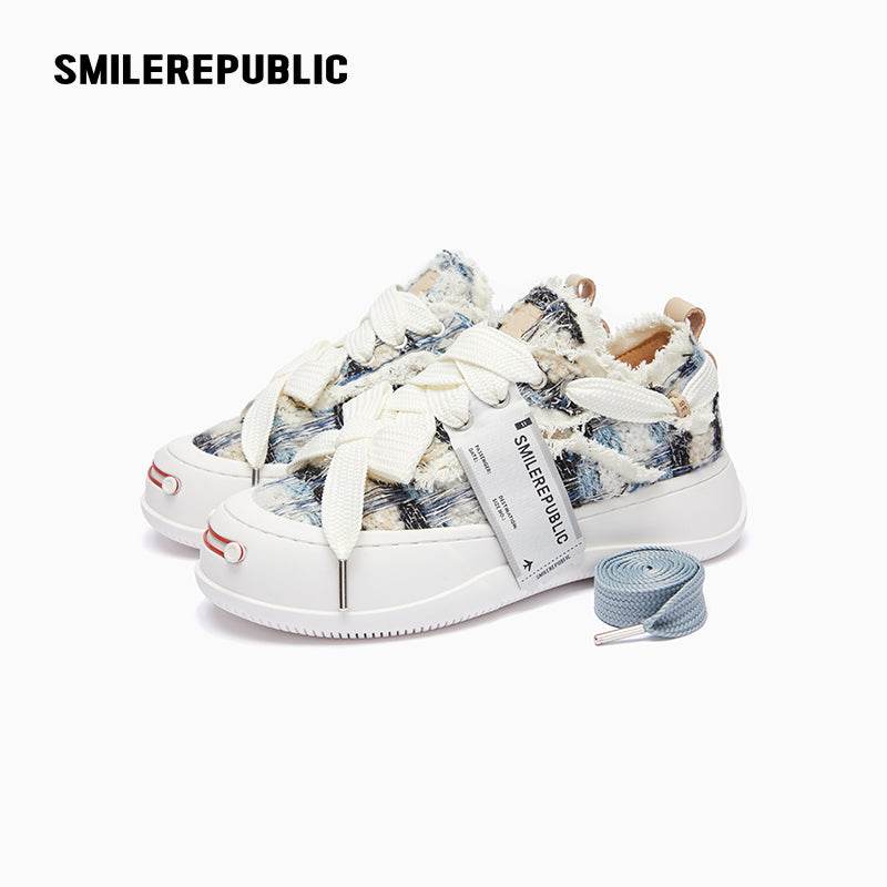 Blue Black Woolen Low Top SB Sneaker - SMILEREPUBLIC