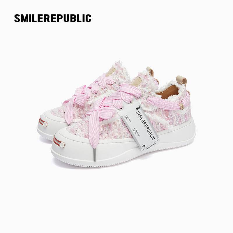 Streamer Pink Tweed Low Top SB Sneaker - SMILEREPUBLIC