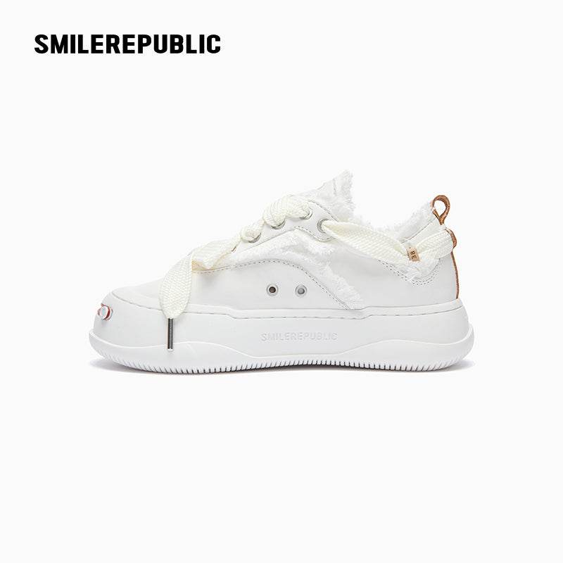 Milky White Low Top SB Sneaker - SMILEREPUBLIC