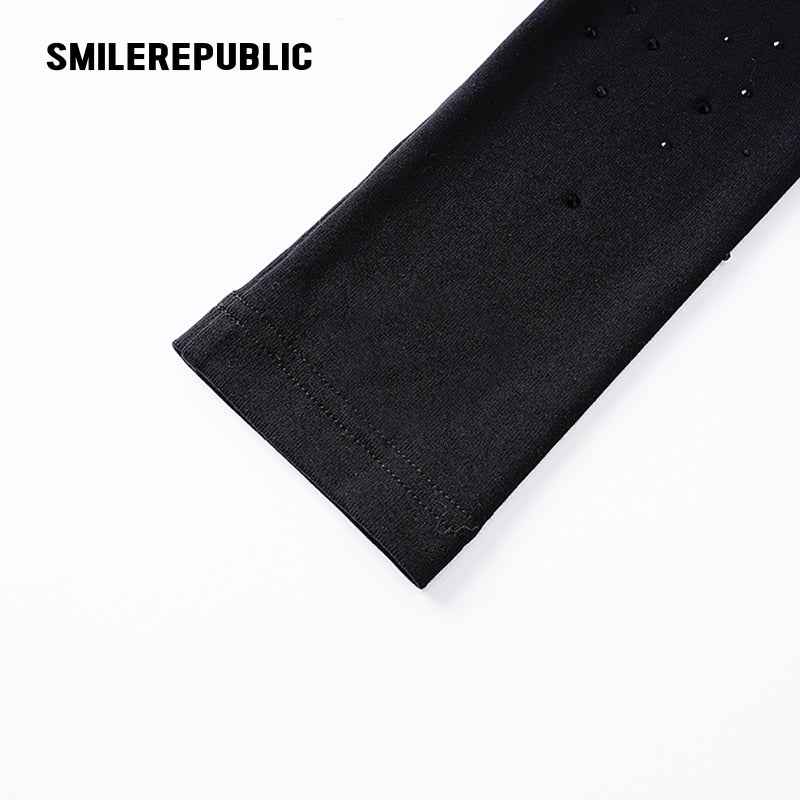 Crystal Hotfix Off-Should Knitted Top