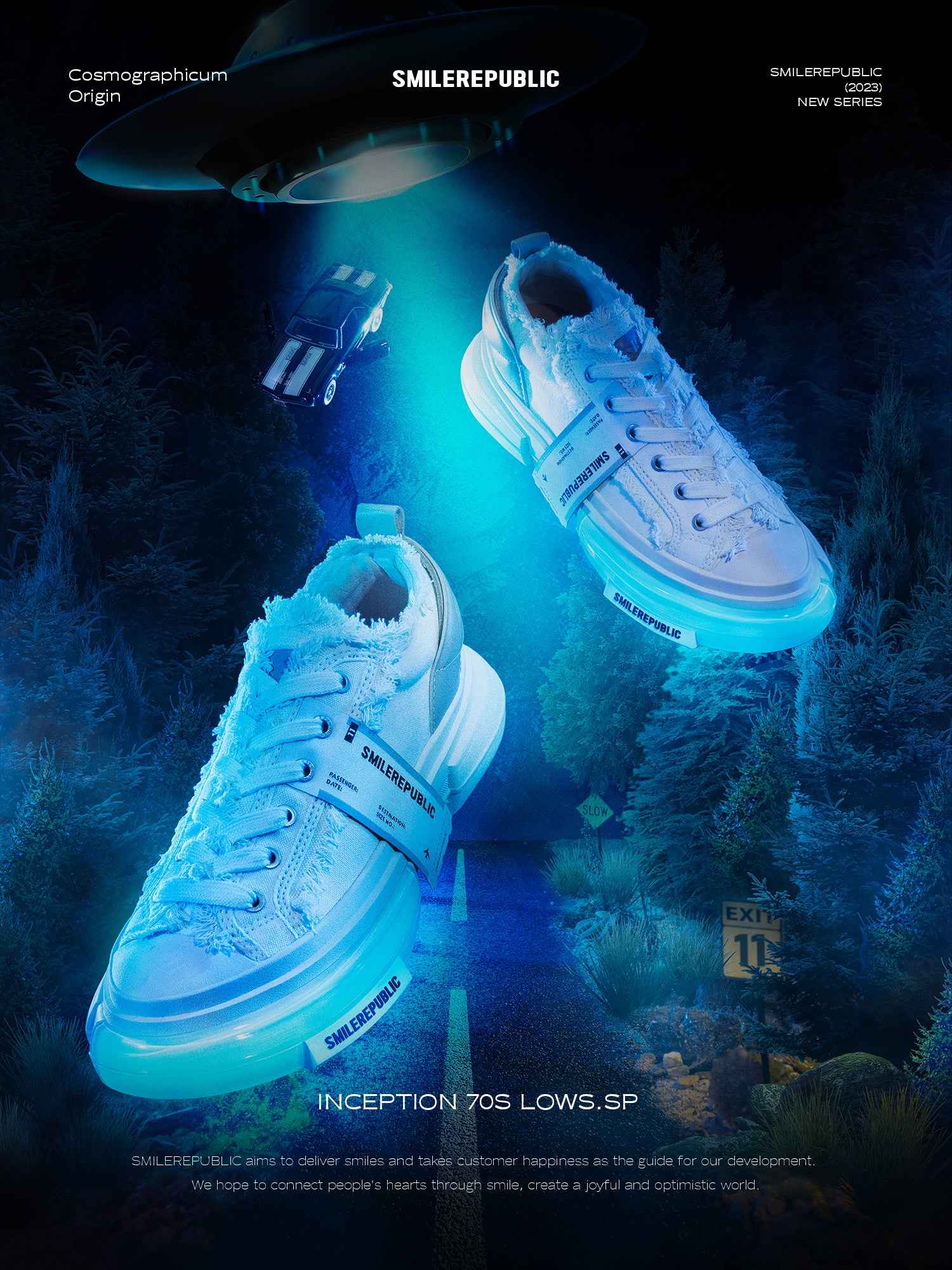 Inception 70S Low White With Lights At The Bottom SB Sneaker