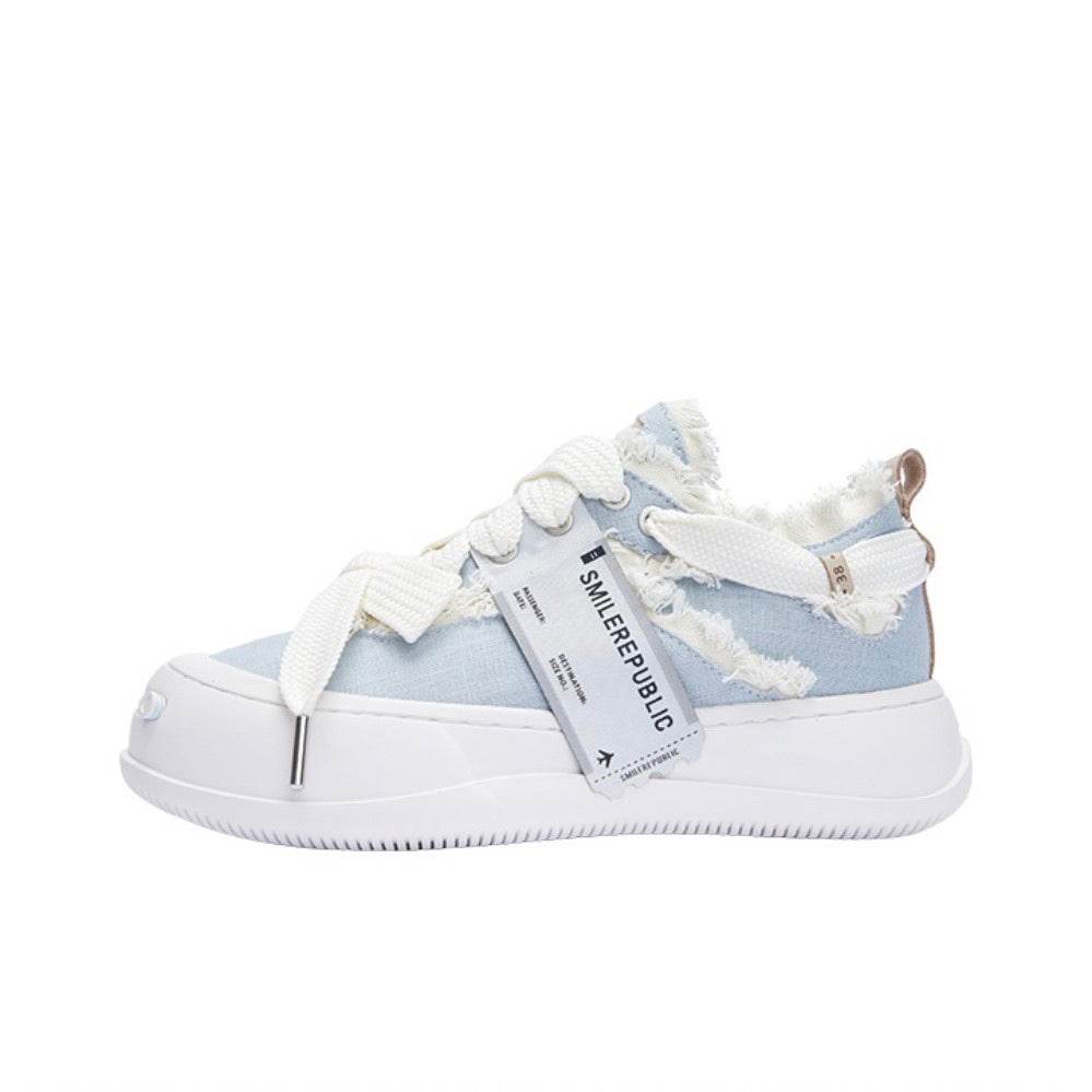 Light Blue Fine Linen Canvas SB Sneaker - SMILEREPUBLIC