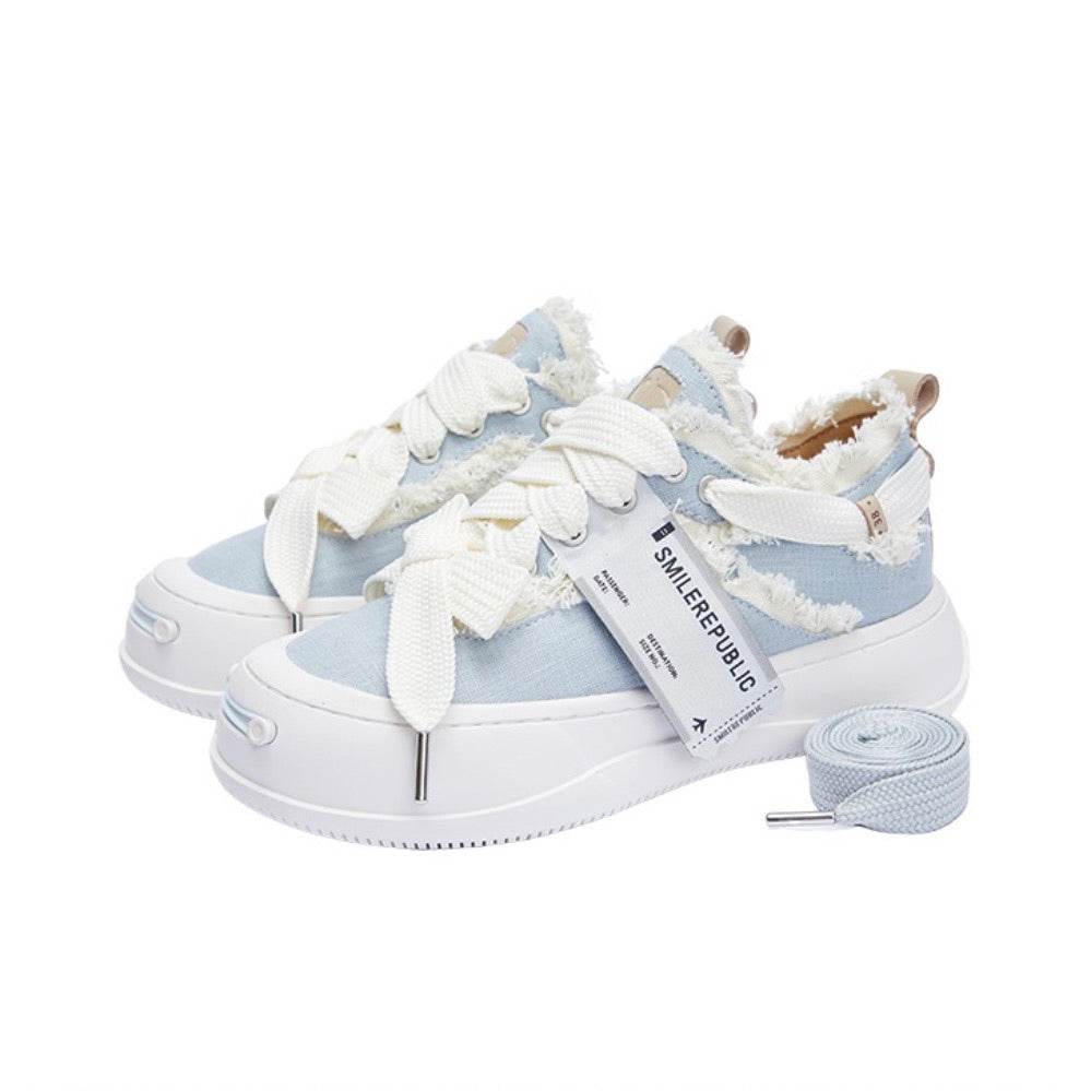 Light Blue Fine Linen Canvas SB Sneaker - SMILEREPUBLIC