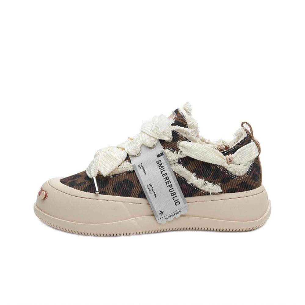 Brown Leopard Print Low Top SB Sneaker - SMILEREPUBLIC