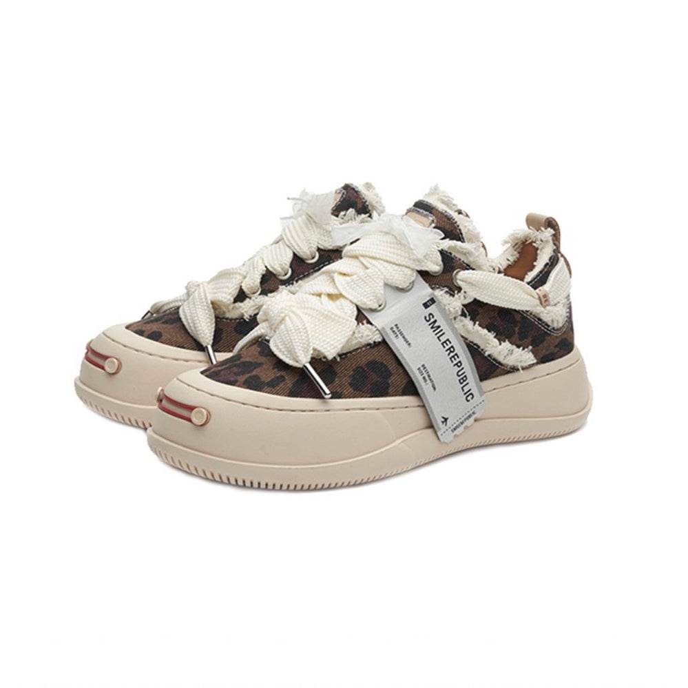 Brown Leopard Print Low Top SB Sneaker - SMILEREPUBLIC