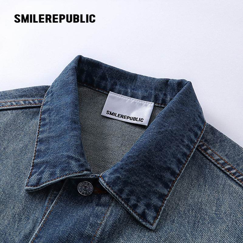 Washed Denim Jacket - SMILEREPUBLIC