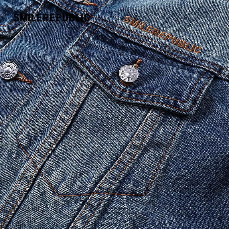 Washed Denim Jacket - SMILEREPUBLIC