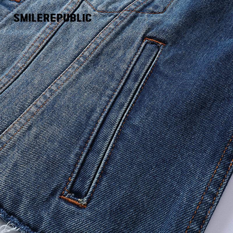 Washed Denim Jacket - SMILEREPUBLIC