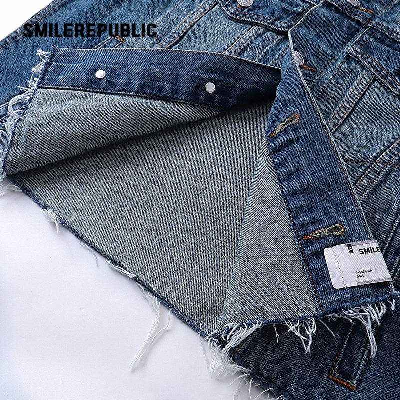 Washed Denim Jacket - SMILEREPUBLIC