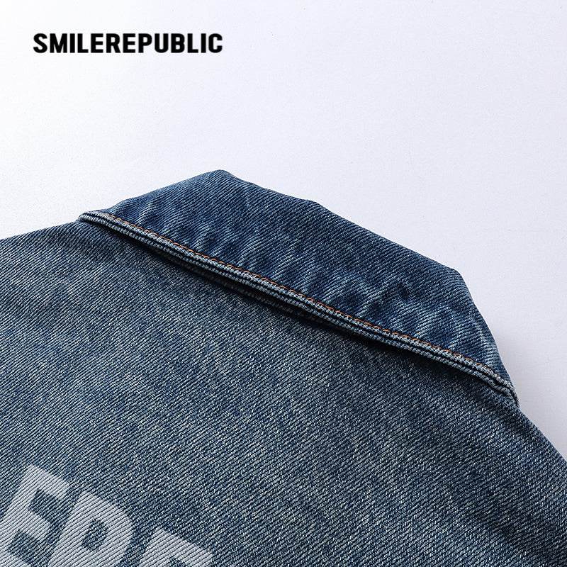 Washed Denim Jacket - SMILEREPUBLIC