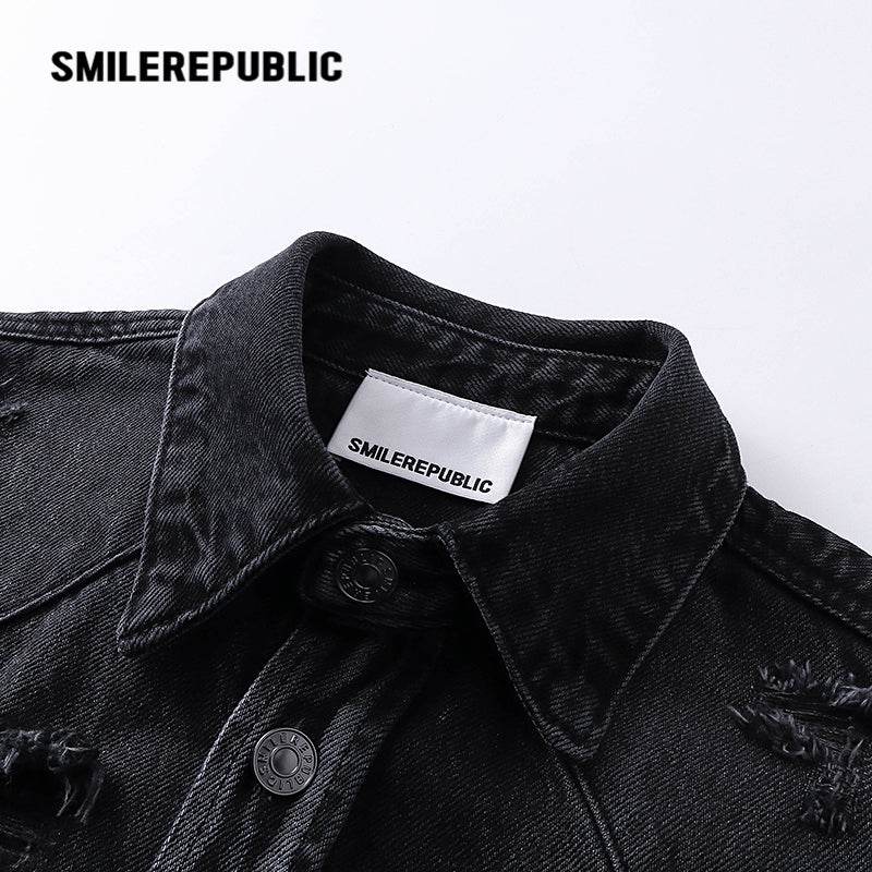 Denim Shirt Jacket - SMILEREPUBLIC