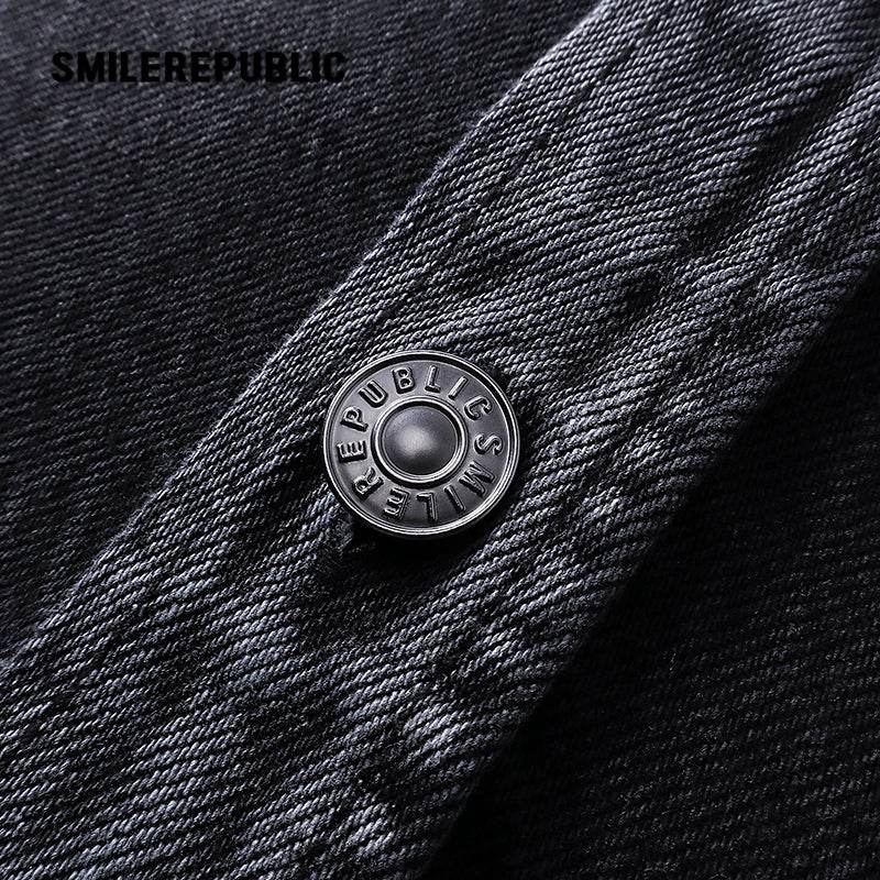 Denim Shirt Jacket - SMILEREPUBLIC