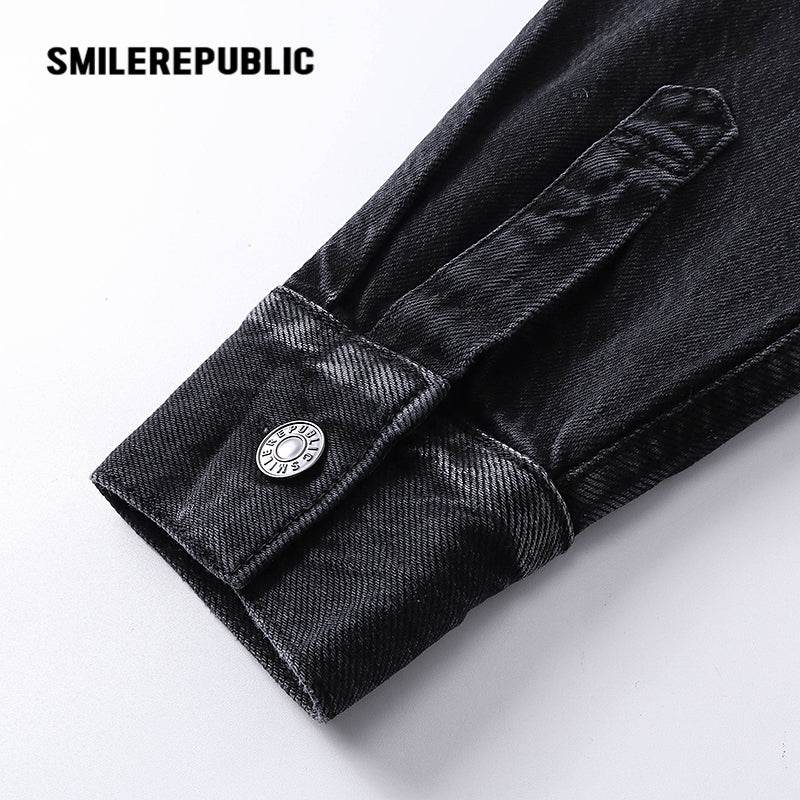 Denim Shirt Jacket - SMILEREPUBLIC