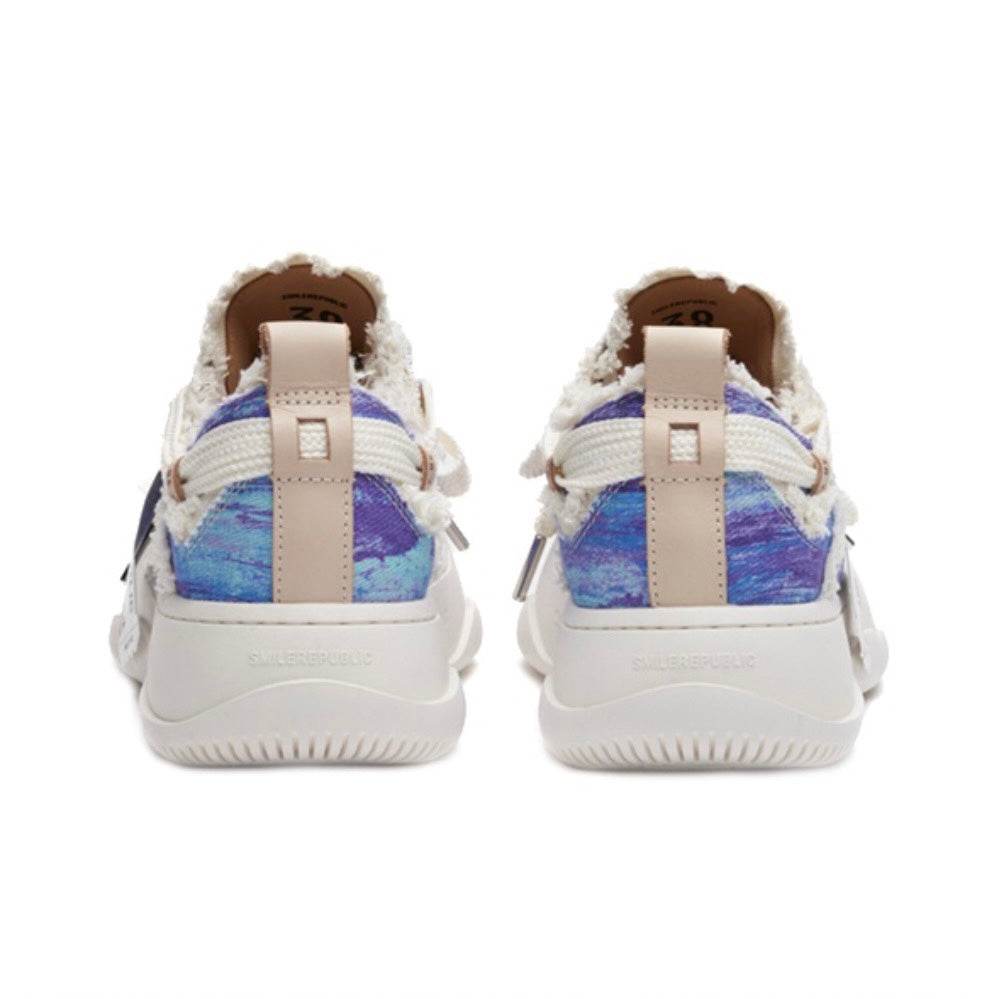 Blue Purple Print Low Top SB Sneaker - SMILEREPUBLIC