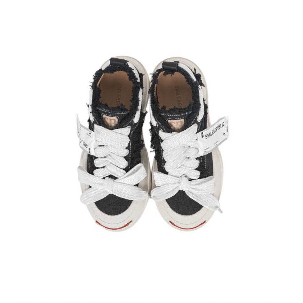 Black Coarse Canvas SB Sneaker - SMILEREPUBLIC