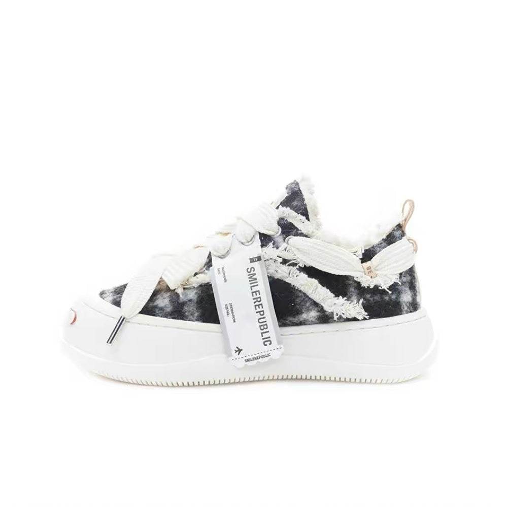 Black Woolen Low Top SB Sneaker - SMILEREPUBLIC