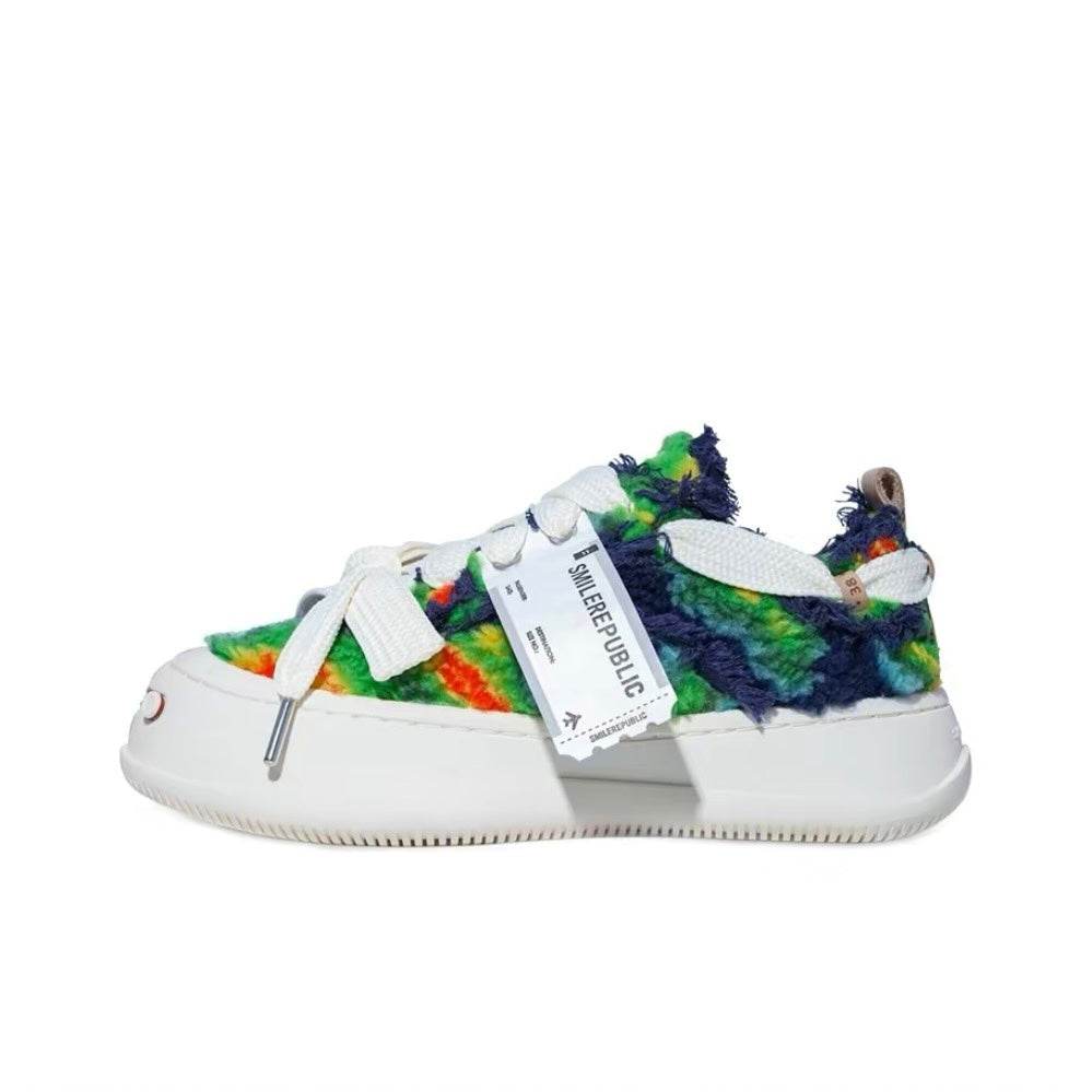 Blue Green Tweed Sneaker - SMILEREPUBLIC