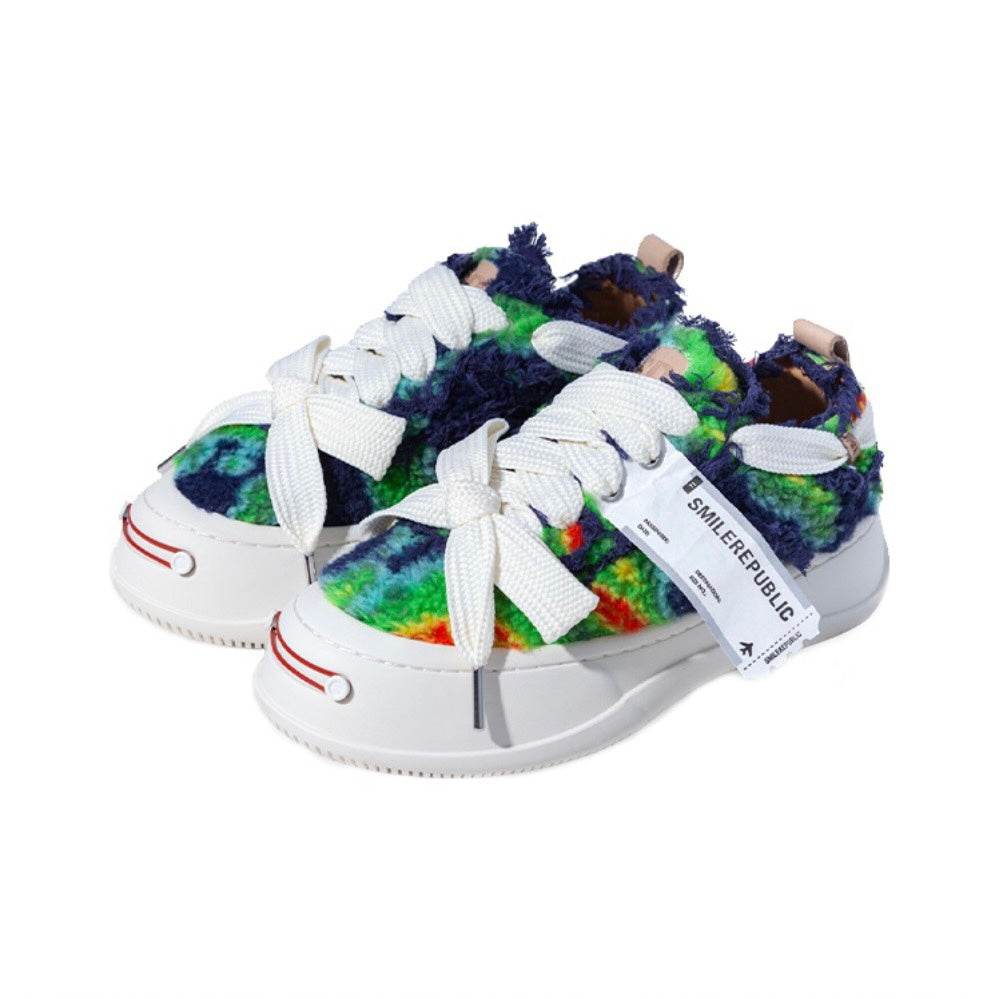 Blue Green Tweed Sneaker - SMILEREPUBLIC