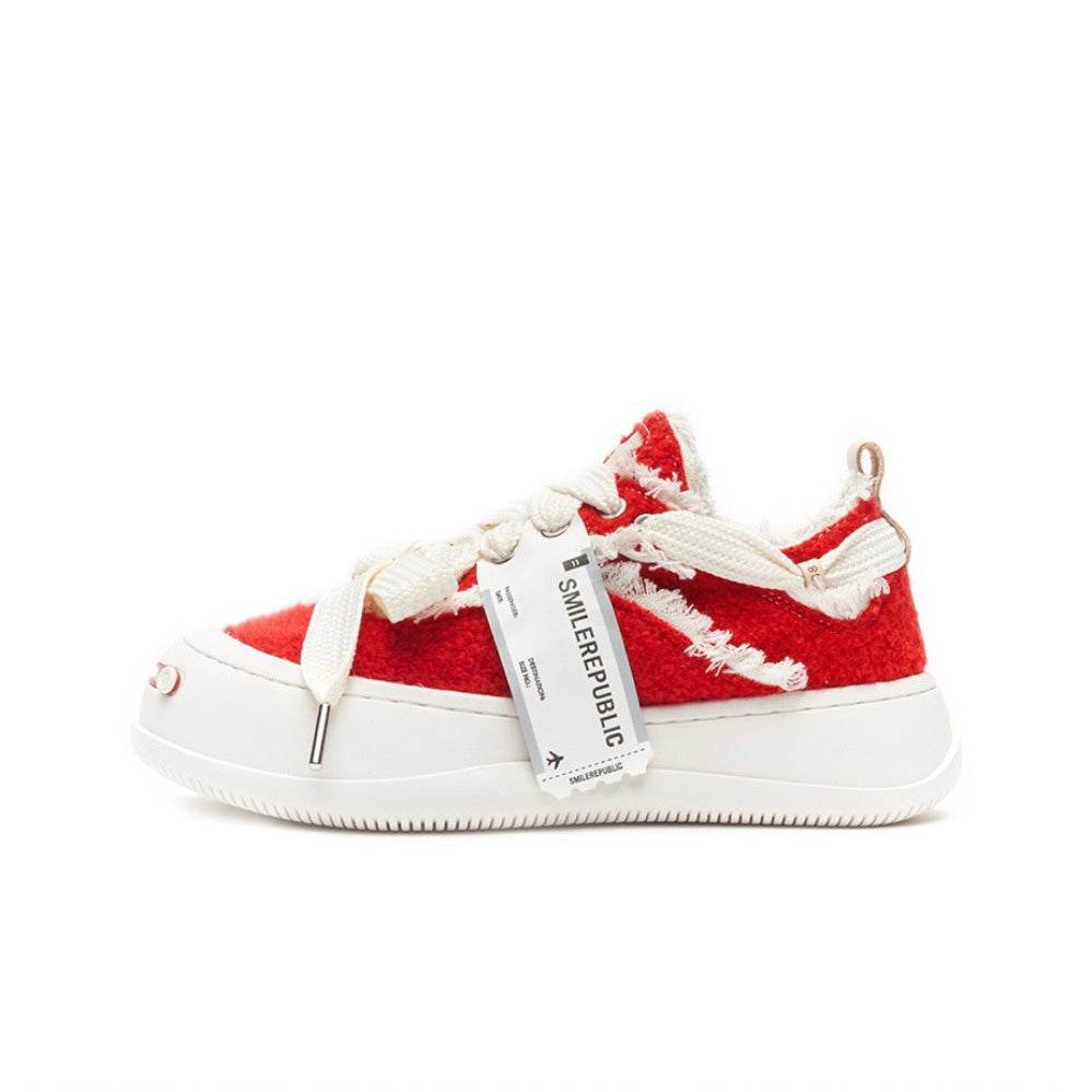 Classic Red Tweed Fashion SB Sneaker - SMILEREPUBLIC
