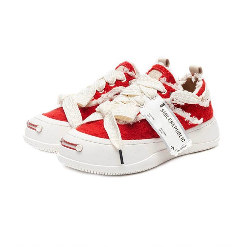 Classic Red Tweed Fashion SB Sneaker - SMILEREPUBLIC