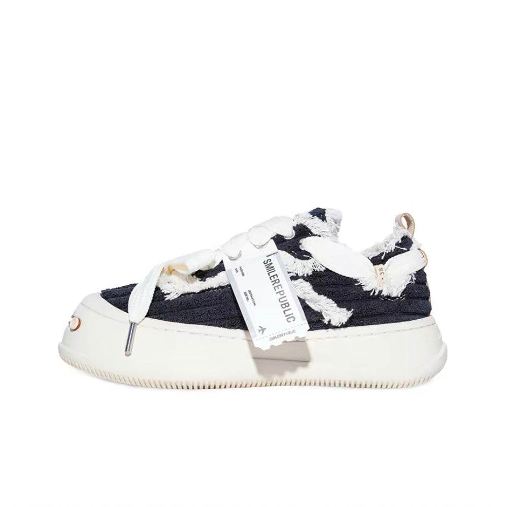 Black Corduroy Low Top SB Sneaker - SMILEREPUBLIC