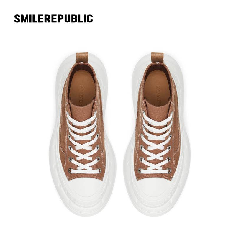 【Limited】Khaki SR 2.0 High Top Canvas Shoes - SMILEREPUBLIC