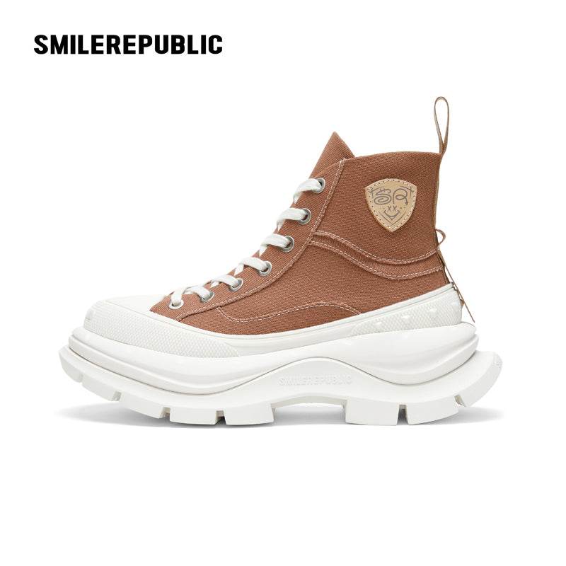【Limited】Khaki SR 2.0 High Top Canvas Shoes - SMILEREPUBLIC