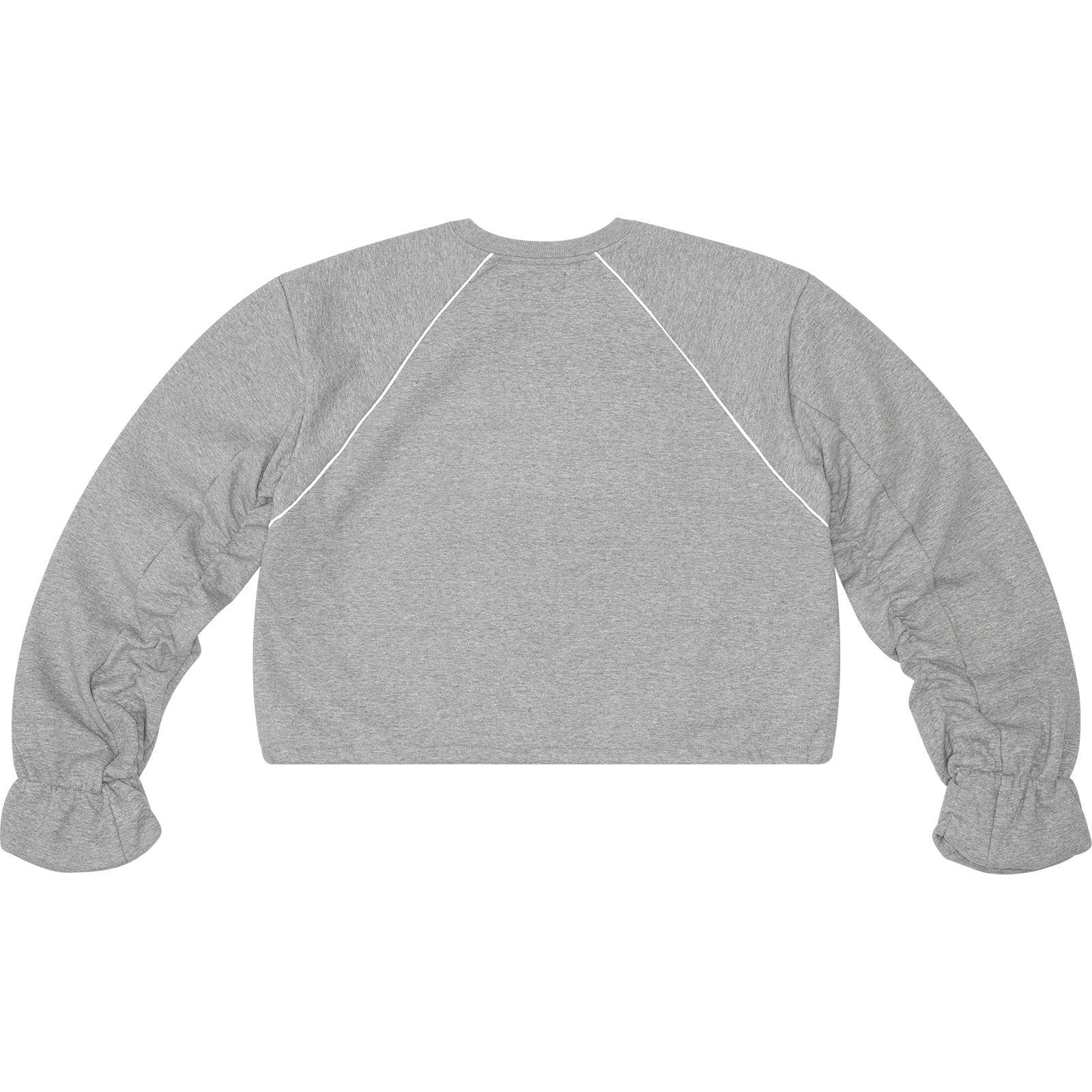 Gray Starry Long Sleeved T-Shirt Cropped Navel - SMILEREPUBLIC
