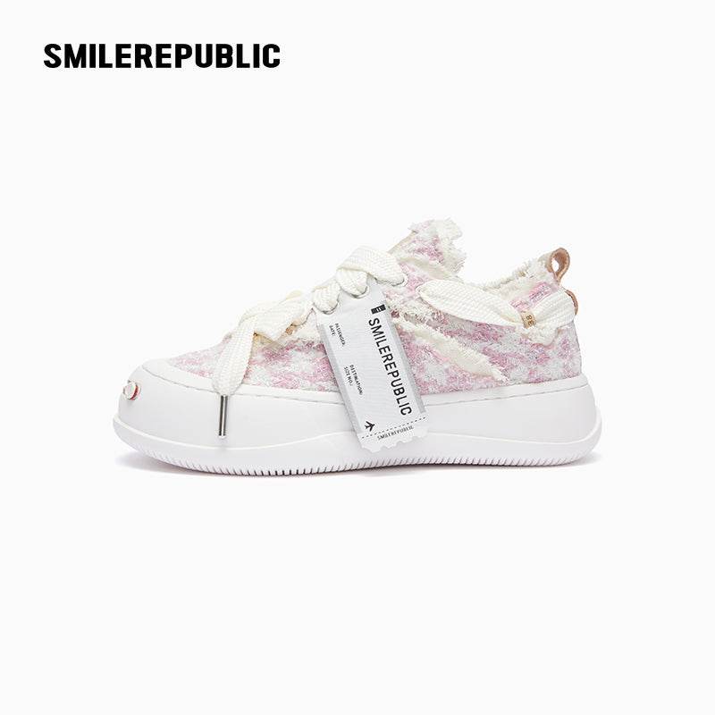 Pink Glisten Houndstooth Low Top SB Sneakers - SMILEREPUBLIC