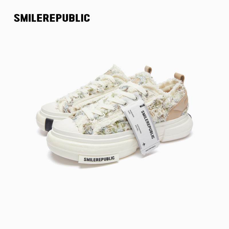 70S Monet Tweed Low Top SB Sneaker Canvas Shoes - SMILEREPUBLIC