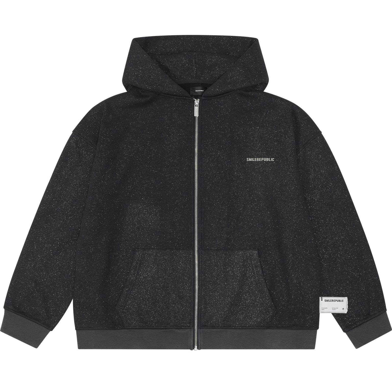 Black Starry Jacket Knit Coat - SMILEREPUBLIC