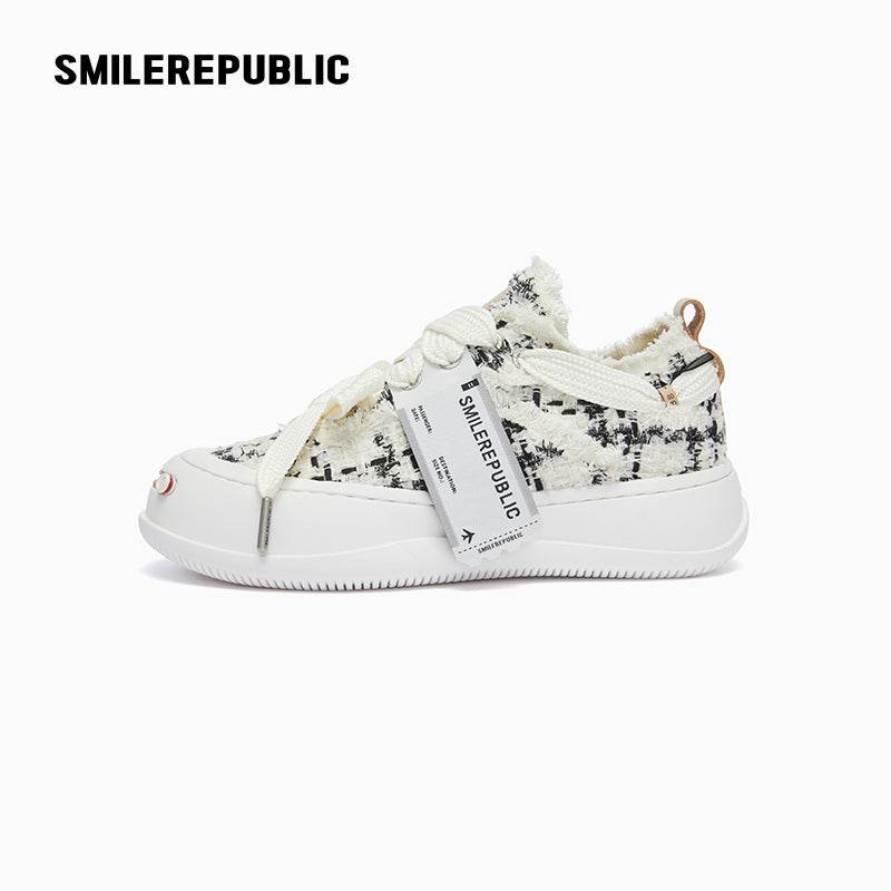 [Presale] Black White Tweed Low SP Sneakers - SMILEREPUBLIC