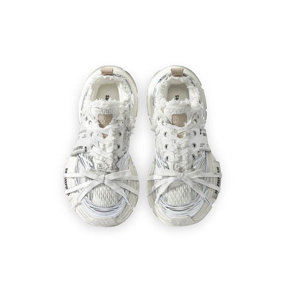 【Dirty Restocked】Skyline XXXS Silver Mesh Sneakers - SMILEREPUBLIC
