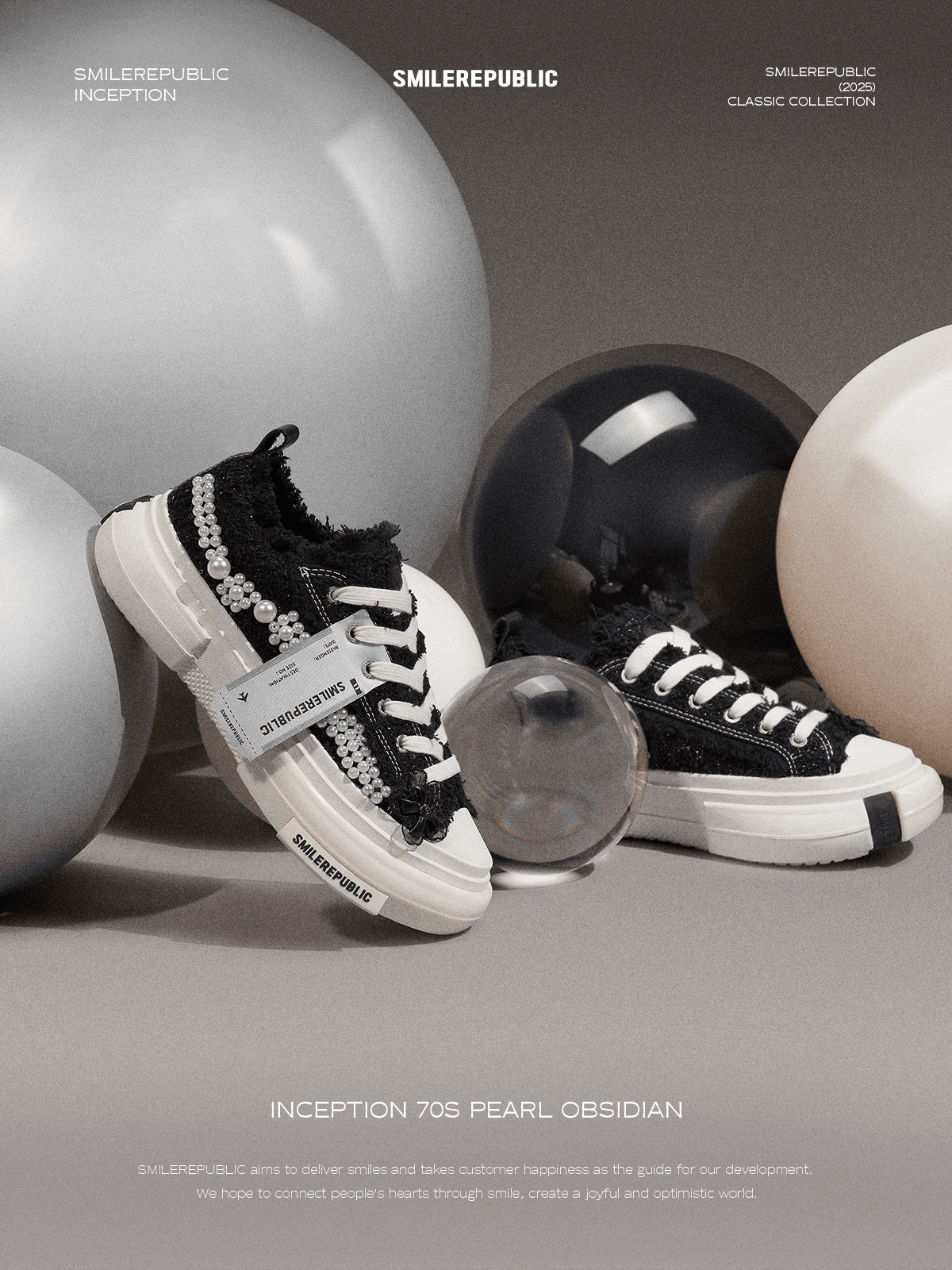 【NEW】Inception 70S Pearl Obsidian Canvas Shoes - SMILEREPUBLIC