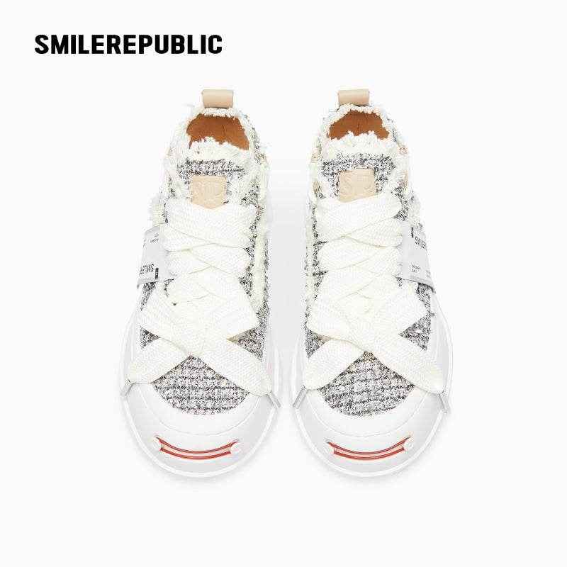 Silver Sneaker Shoes Tweed Low Top Canvas Shoes