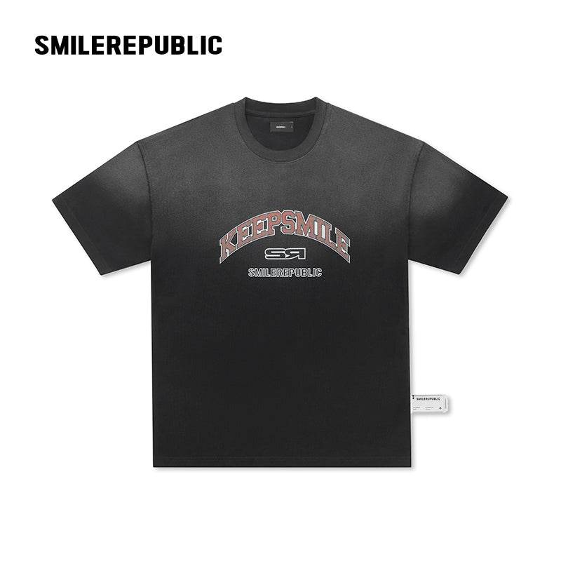 Retro Black 2024 Street Style Casual Print T-shirt Clothing 2024 - SMILEREPUBLIC