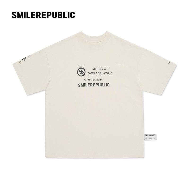 Classic White 2024 Street Style Casual Print T-shirt Clothing 2024 - SMILEREPUBLIC